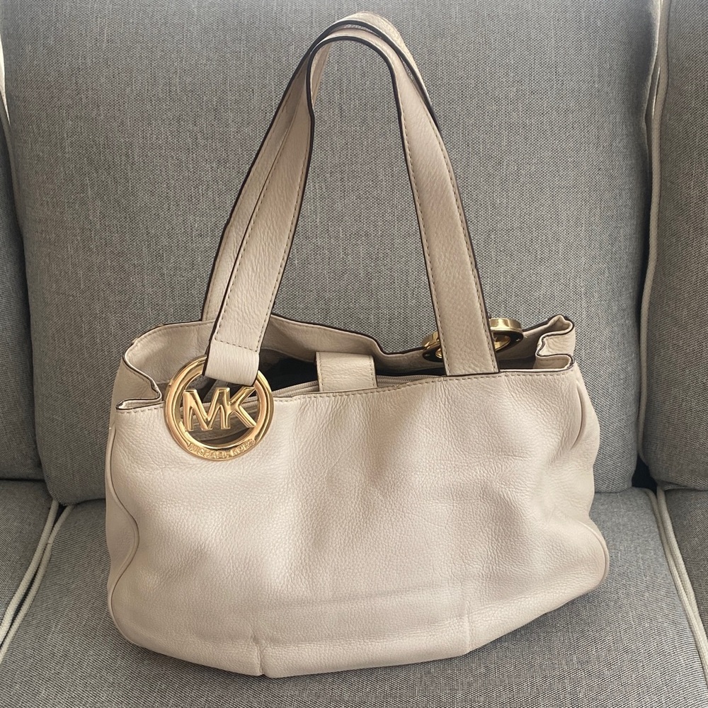 MICHAEL Michael Kors Fulton East West tote bag in cream leather